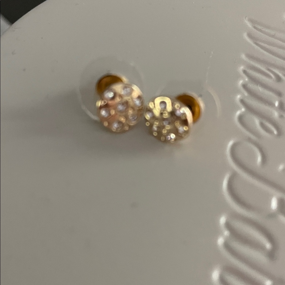 Gold Sparkle Earrings - Picture 5 of 11